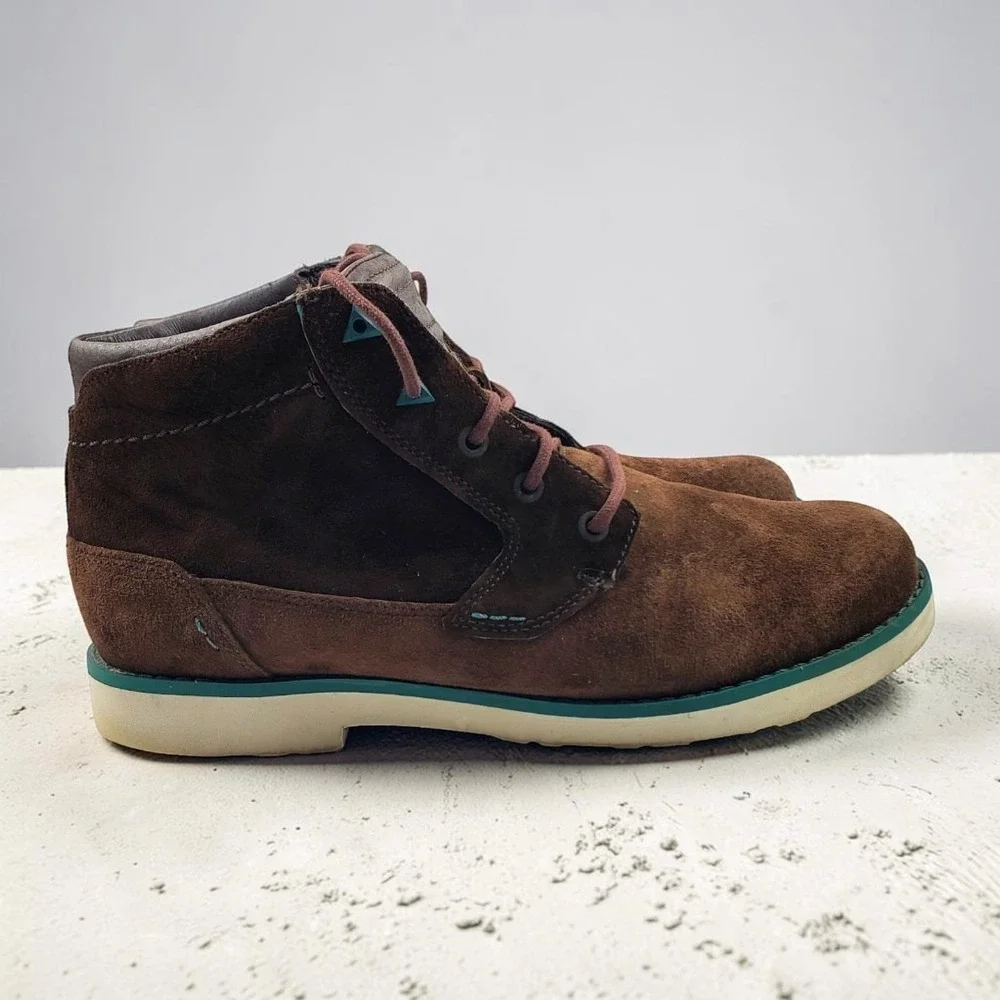Teva Durban Chukka‎ Ankle Boots Mens Brown Suede Lace Up Mid Top Shoes